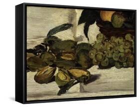 Nature Morte, Fruits Sur Une Table, Still Life with Fruit, Grapes, Peaches and Almonds, 1864-Edouard Manet-Framed Stretched Canvas