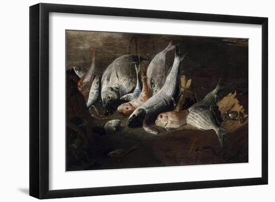 Nature morte. Poissons et crabes-Giuseppe Recco-Framed Premium Giclee Print