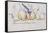 Nature morte ;pommes, poires et casserole-Paul Cézanne-Framed Stretched Canvas