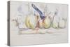 Nature morte ;pommes, poires et casserole-Paul Cézanne-Stretched Canvas
