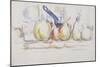 Nature morte ;pommes, poires et casserole-Paul Cézanne-Mounted Giclee Print