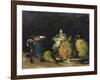 Nature morte : sucrier, poires et tasse bleue-Paul Cézanne-Framed Giclee Print