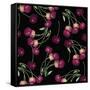 Nature’s Bounty - Cherries-Mindy Sommers-Framed Stretched Canvas