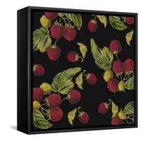 Nature’s Bounty - Raspberries-Mindy Sommers-Framed Stretched Canvas