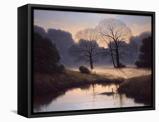 Nature's Early Morning Mist-Michael John Hill-Framed Stretched Canvas