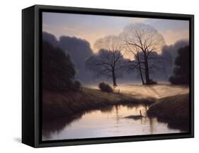 Nature's Early Morning Mist-Michael John Hill-Framed Stretched Canvas