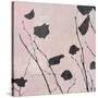 Nature Silhouette on Blush I-Danielle Carson-Stretched Canvas