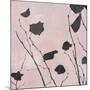 Nature Silhouette on Blush I-Danielle Carson-Mounted Art Print