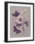 Nature Study in Plum & Taupe IV-null-Framed Art Print