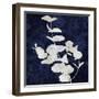 Nature White on Blue I-Danielle Carson-Framed Art Print