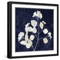 Nature White on Blue VI-Danielle Carson-Framed Art Print