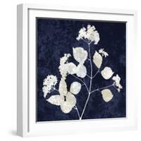 Nature White on Blue VI-Danielle Carson-Framed Art Print