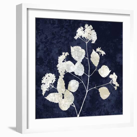 Nature White on Blue VI-Danielle Carson-Framed Art Print