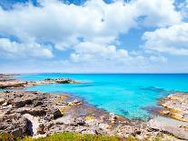 Illetes Illetas Beach Wooden Pier Turquoise Sea Formentera Balearic Islands Mediterranean-Natureworld-Photographic Print