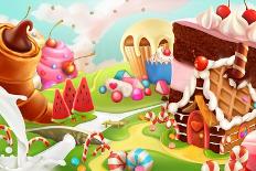 Sweet Landscape, Vector Background-Natykach Nataliia-Art Print