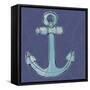 NauAnchor1    blue palate, water, anchor-Robbin Rawlings-Framed Stretched Canvas