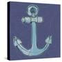 NauAnchor1    blue palate, water, anchor-Robbin Rawlings-Stretched Canvas