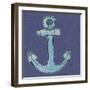 NauAnchor1    blue palate, water, anchor-Robbin Rawlings-Framed Art Print