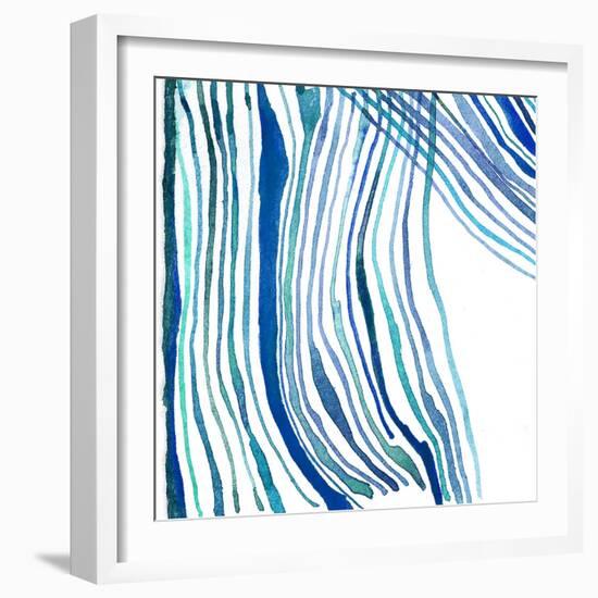 NauBlueWave    water, ripples, nautical-Robbin Rawlings-Framed Art Print