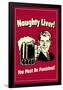 Naughty Liver You Must Be Punished Funny Retro Poster-Retrospoofs-Framed Poster