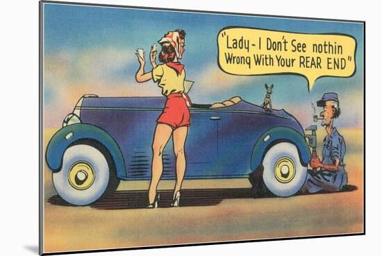 Naughty Mechanic Joke-null-Mounted Art Print