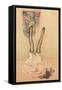 Naughty Woman with Japanese Mask-null-Framed Stretched Canvas