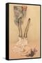 Naughty Woman with Japanese Mask-null-Framed Stretched Canvas