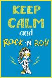 Keep Calm and Rock and Roll , Hand Drawn, Vector Background-naum-Stretched Canvas