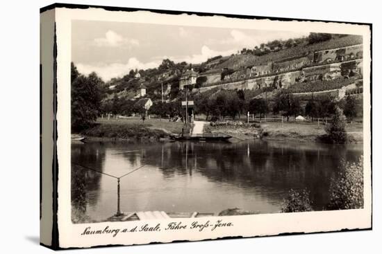 Naumburg Saale, Fähre Großjena Mit Umgebung-null-Stretched Canvas