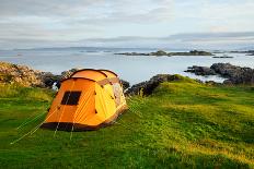 Camping Tent on a Shore in a Morning Light-naumoid-Photographic Print