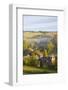 Naunton Village and Morning Mist, Naunton, Gloucestershire, Cotswolds, Uk-Peter Adams-Framed Photographic Print