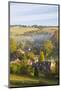 Naunton Village and Morning Mist, Naunton, Gloucestershire, Cotswolds, Uk-Peter Adams-Mounted Photographic Print