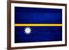 Nauru Flag Design with Wood Patterning - Flags of the World Series-Philippe Hugonnard-Framed Art Print