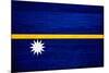 Nauru Flag Design with Wood Patterning - Flags of the World Series-Philippe Hugonnard-Mounted Art Print