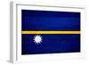 Nauru Flag Design with Wood Patterning - Flags of the World Series-Philippe Hugonnard-Framed Premium Giclee Print