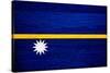 Nauru Flag Design with Wood Patterning - Flags of the World Series-Philippe Hugonnard-Stretched Canvas