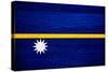 Nauru Flag Design with Wood Patterning - Flags of the World Series-Philippe Hugonnard-Stretched Canvas