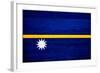 Nauru Flag Design with Wood Patterning - Flags of the World Series-Philippe Hugonnard-Framed Art Print