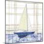 NauSailboat1    sailboat, water, pattern, nautical-Robbin Rawlings-Mounted Art Print