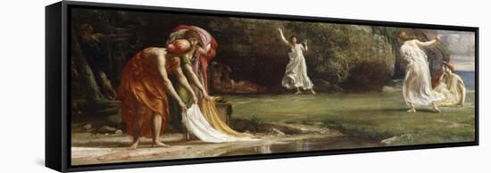 Nausicaa and her Maidens playing at Ball-Edward John Poynter-Framed Stretched Canvas