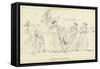 Nausicaa Throwing the Ball-John Flaxman-Framed Stretched Canvas