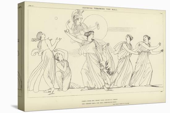 Nausicaa Throwing the Ball-John Flaxman-Stretched Canvas