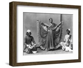 Nautch Girl Dancing with Musicians Photograph - Calcutta, India-Lantern Press-Framed Art Print