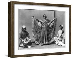 Nautch Girl Dancing with Musicians Photograph - Calcutta, India-Lantern Press-Framed Art Print