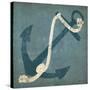 Nautical Anchor Blue-Ryan Fowler-Stretched Canvas