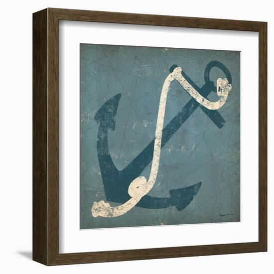 Nautical Anchor Blue-Ryan Fowler-Framed Art Print