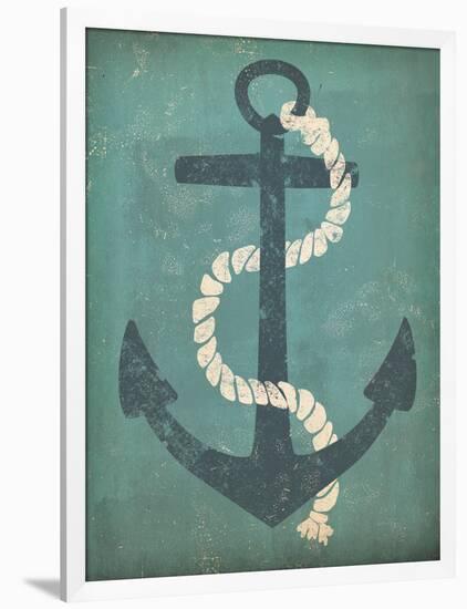 Nautical Anchor Vertical Blue-Ryan Fowler-Framed Art Print