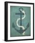 Nautical Anchor Vertical Blue-Ryan Fowler-Framed Art Print