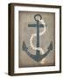 Nautical Anchor Vertical Gray-Ryan Fowler-Framed Art Print