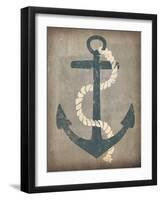 Nautical Anchor Vertical Gray-Ryan Fowler-Framed Art Print